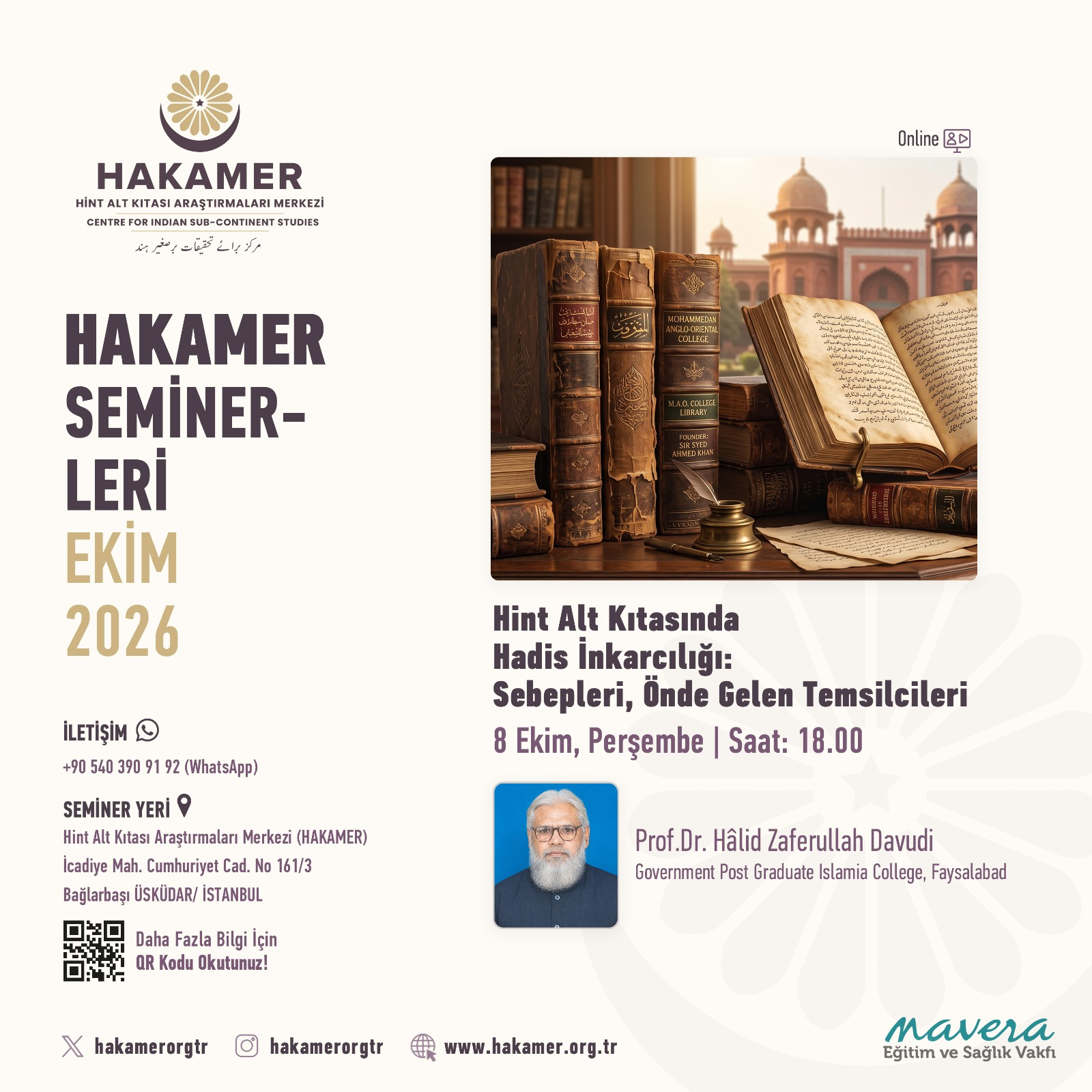 Ekim Semineri-2/ 8 EKİM 2026, Saat: 18.00