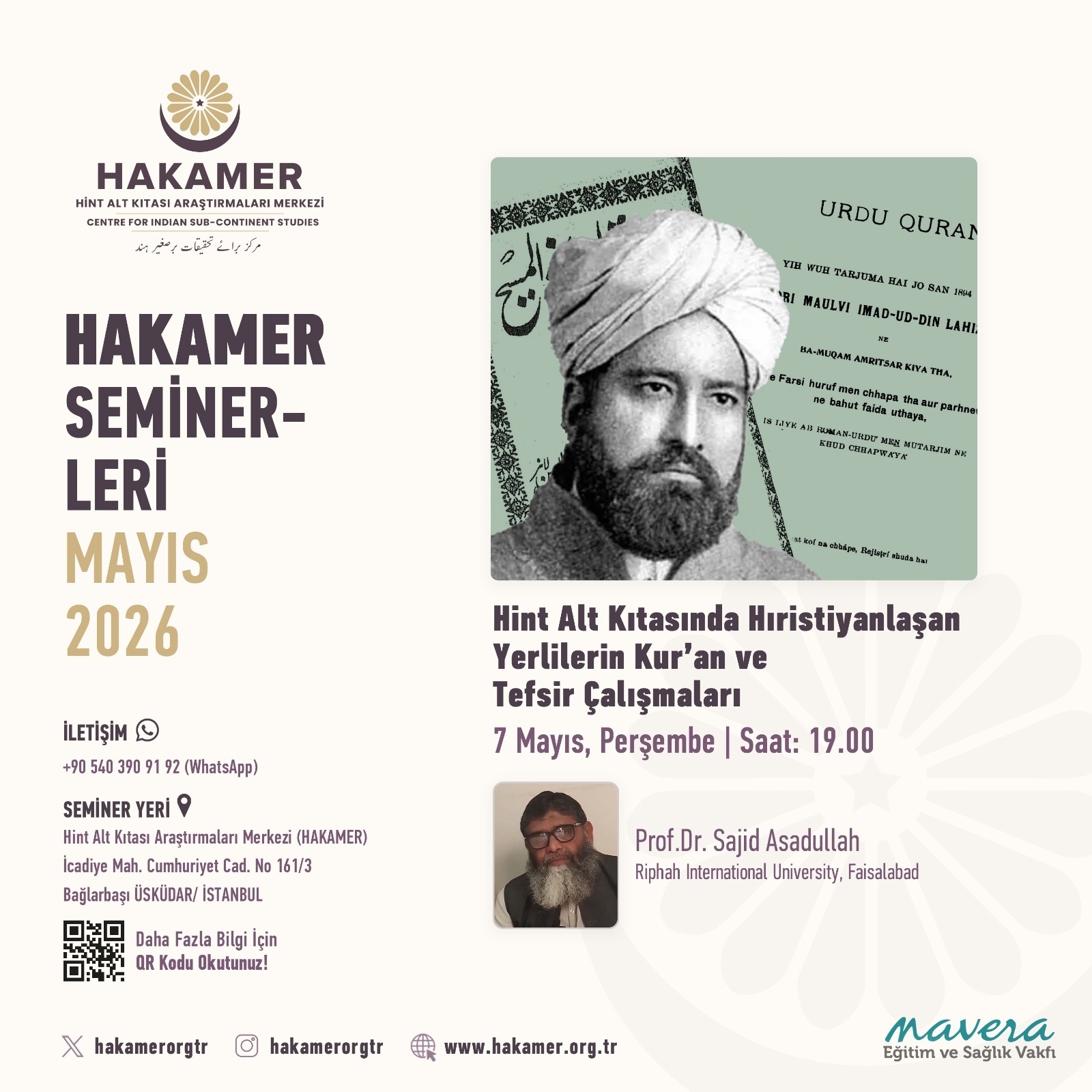 Mayıs Semineri-1/ 07 Mayıs 2026, Saat: 19.00