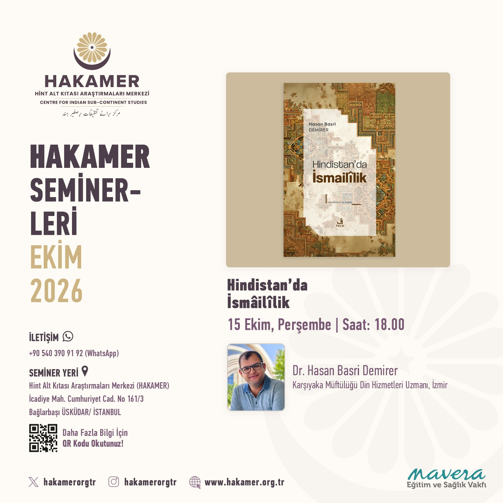 Ekim Semineri-3/ 15 EKİM 2026, Saat: 18.00